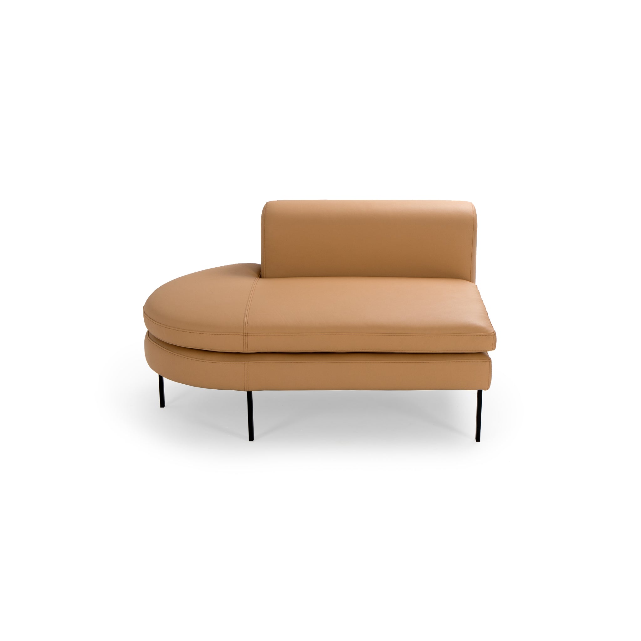 Archie 50" Leather Left Chaise