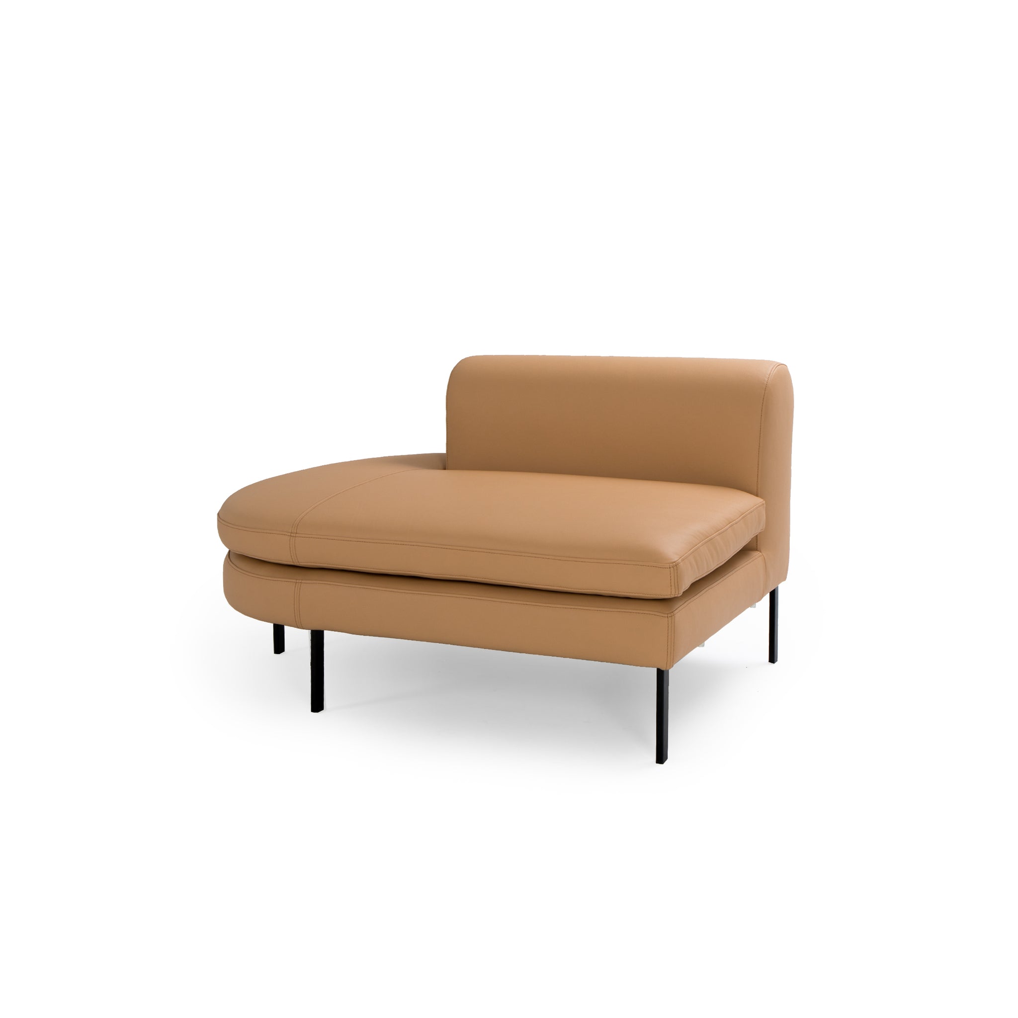 Archie 50" Leather Left Chaise